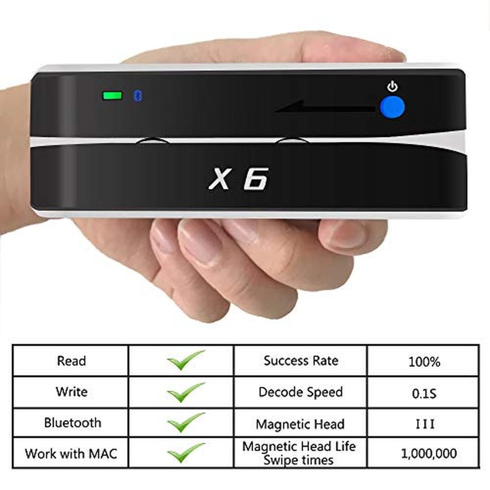 Reader Track | 3-Track Bluetooth X6BT VIP Card Reader Writer Encoder ...