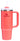 Stanley Quencher H2.0 Tumbler with Handle and Straw 30 oz | Flowstate 3-Position Lid | Cup Holder Compatible for Travel | Insulated Stainless Steel Cup | BPA-Free | Hot Coral