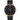 Wristology Roman Numerals Boyfriend Black Face Watch with Interchangeable Metal Mesh Milanese Watch Band - Large Easy Read Analog Face for Women, Men, Unisex Stella Collection