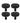 Sg Store 4Pcs | Sg Store 4Pcs Camera Tripod Screw 1 4 Inch External Thread 1 4 Inch Internal Thread 24X20Mm Aluminum Alloy Thumb Screw Camera Quick Release Adapter Black