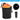 Patikil Camera Lens | Patikil Camera Lens Bag 2 Pcs 3 3 Id X 5 5 H Cylindrical Drawstring Lens Pouch With Thick Protective Neoprene Lens Case For Dslr Camera Lens Water Coffee Cups Black Orange