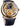 FORSINING Luxury Men's Watch with Moon Phase & Tourbillon, Retro Skeleton Hollow Self-Wind Mechanical Wristwatch, Leather Belt Automatic Movement Men Watches, Gold Black