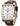 BENYAR Waterproof Classic Rectangle Case Vintage Design Watches Leather Strap Business Casual Wrist Watch for Men (Gold)