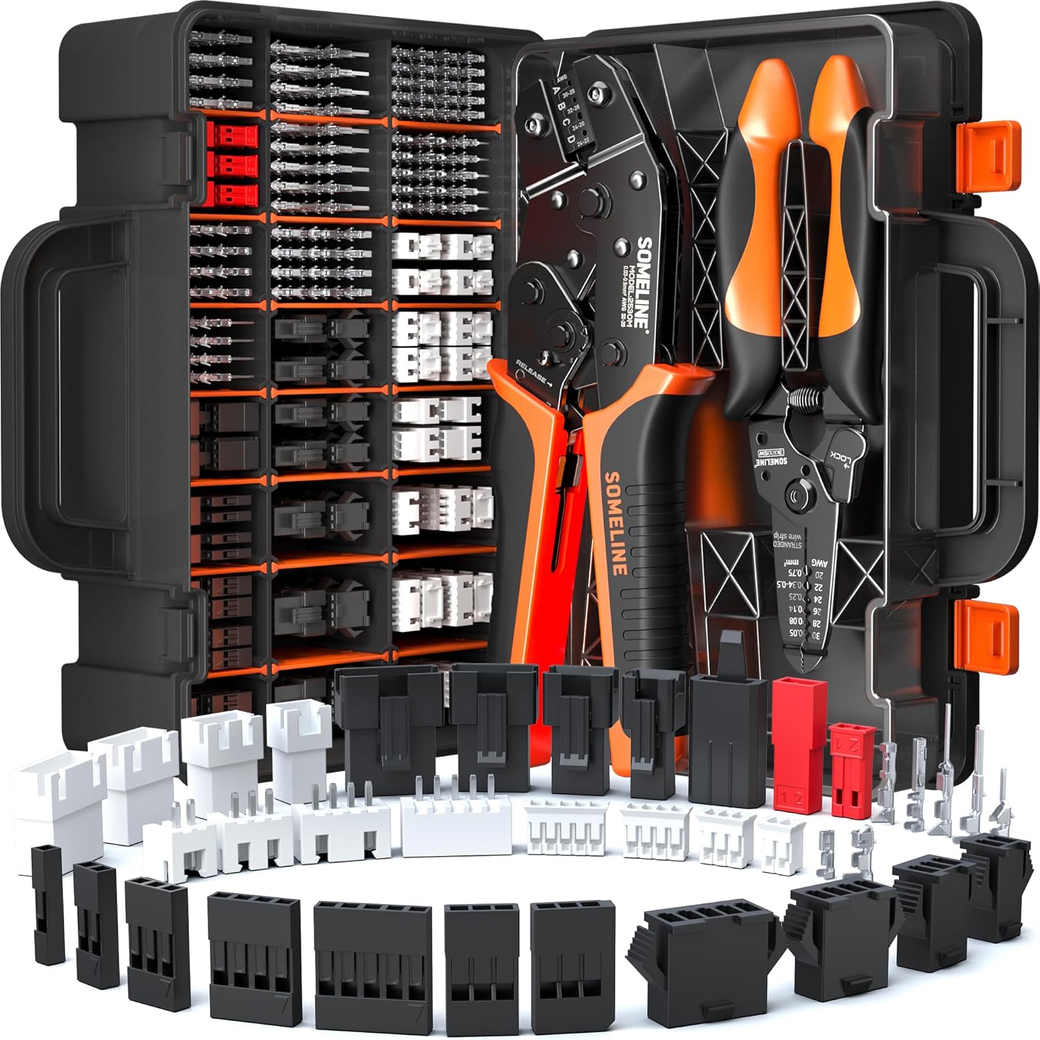 SOMELINE Crimping Tool Connector Kit, 37 Types JST-XH/SM/SYP 2.5mm & D ...