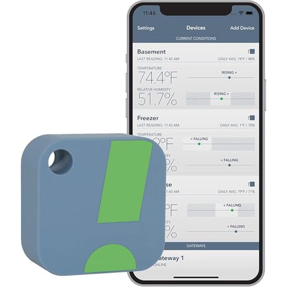 HT1 Smart Temperature Sensor and Humidity Sensor - Bluetooth Thermomet ...