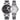 DREAMING Q&P Stainless Steel His and Hers Wrist Watches (Black & White)