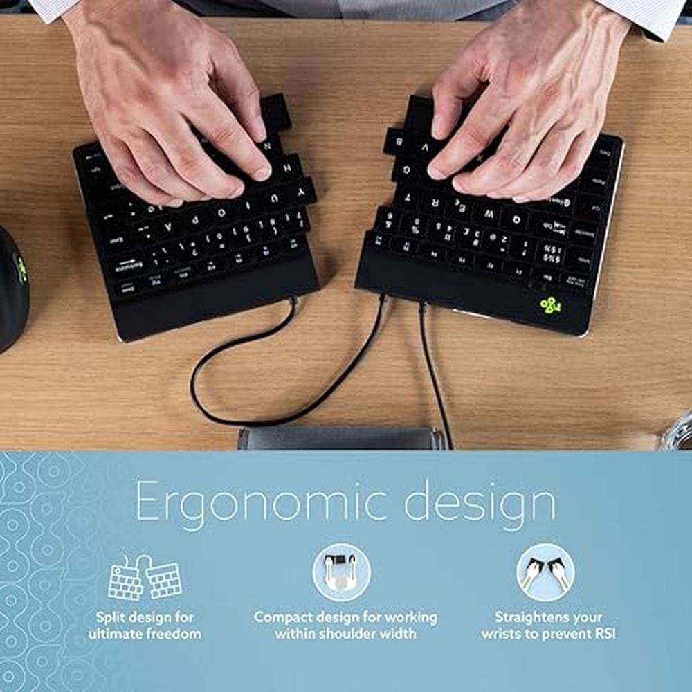 Best Split Keyboard for Ergonomic Typing - R-Go Split Keyboard with Sc ...