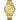 MASTOP Couple Watches Dress Wrist Watch Golden Watch Men Women Stainless Steel Waterproof Quartz Watch (Gold)