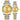 MASTOP Couple Watches Swiss Brand Golden Watch Men Women Stainless Steel Waterproof Quartz Watch (Two Tone/Gold)