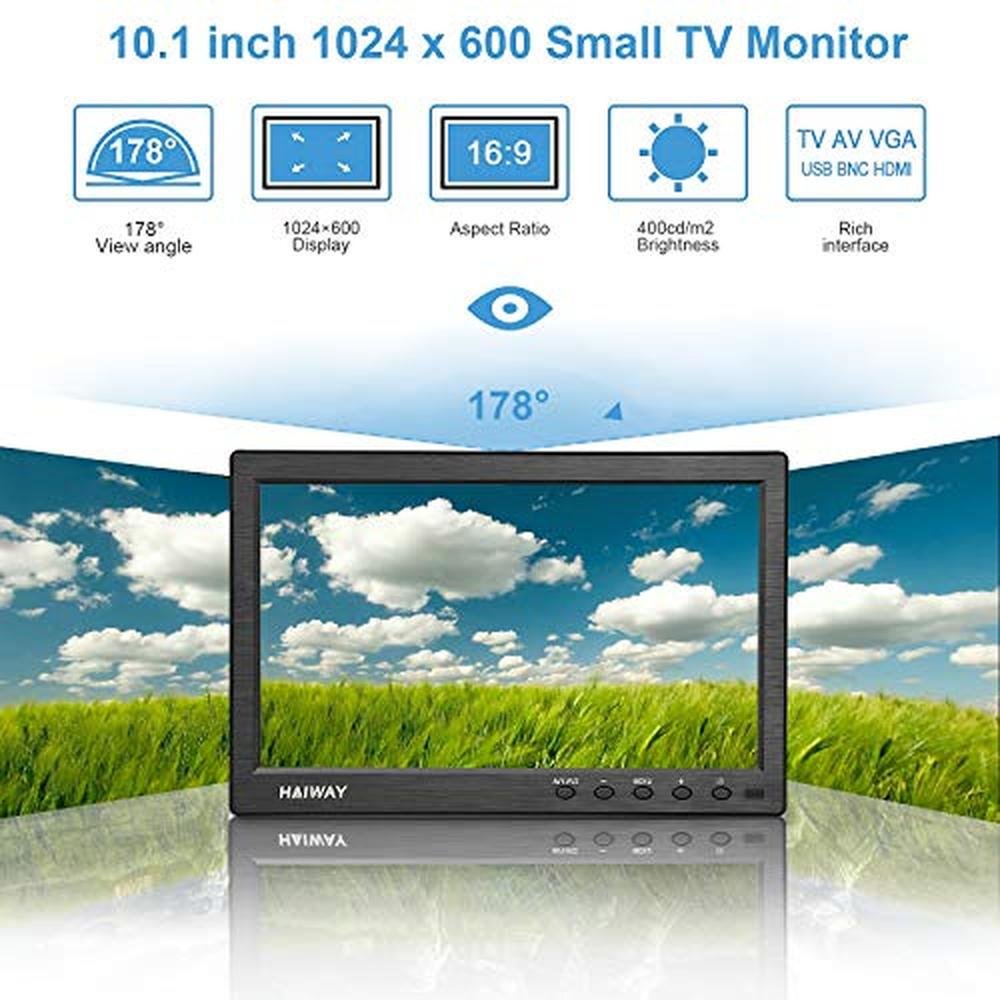 Small Monitor | Haiway 10.1-Inch Premium Security Monitor | High ...