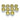 KAISH 10pcs Guitar AMP Amplifier Push on fit Knobs White with Gold Cap for Marshall Amplifiers with 6mm diameter Pots