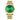 Couple Set Watches Classic Gold Silver Stainless Steel Watch His and Hers Fashion Quartz Analog Watches (Gold Green)