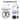 SURITCH for Samsung Galaxy Buds 2 Pro Case(2022) Galaxy Buds 2 Case(2021) Galaxy Buds Live Case(2020) Galaxy Buds Pro Case(2021) Hard Clear PC Shockproof TPU White Cover with Silver Carabiner