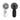 VanSmaGo Portable Mini 2-pack Handheld Personal Small Fan with 3-speed for Travel, USB Rechargeable Battery Operated Eyelash Fan, Black White