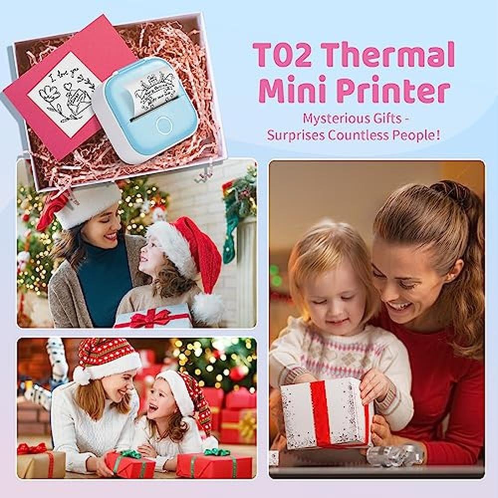 T02 File Printer Sticker | Ponek Mini Sticker Printer T02 | Portable Thermal ...