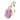 Cute Case for Beats Studio Buds Studio Buds Silicone Case Cover 2021 2023, Secure Lock Cool Kawaii Women Girls Teen with Keychain for New Beats Studio Earbuds Case (Lock Pink)
