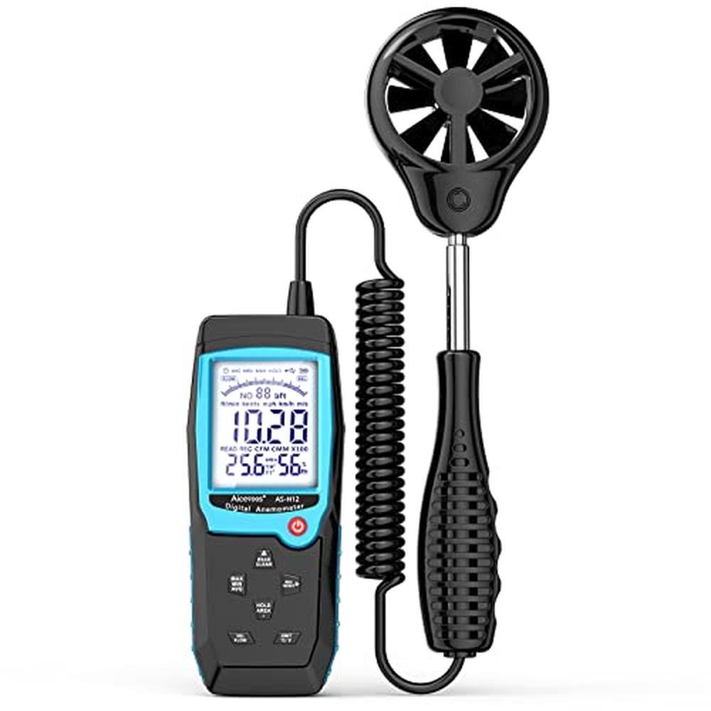 Handheld Color Wind Aicevoos H12 Digital Anemometer Handheld Wind Speed Meter with Extende ...