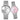 Ultra Thin Simple Couples Watches His and Hers Stainless Steel Mesh Strap Pair Watch Gifts Set Men and Women Quartz Watches (White Pink)