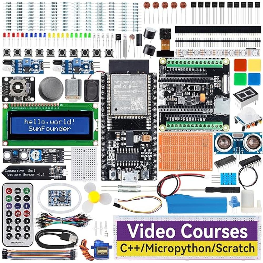 SunFounder ESP32 Ultimate Starter Kit (Compatible with Arduino) ESP32C ...