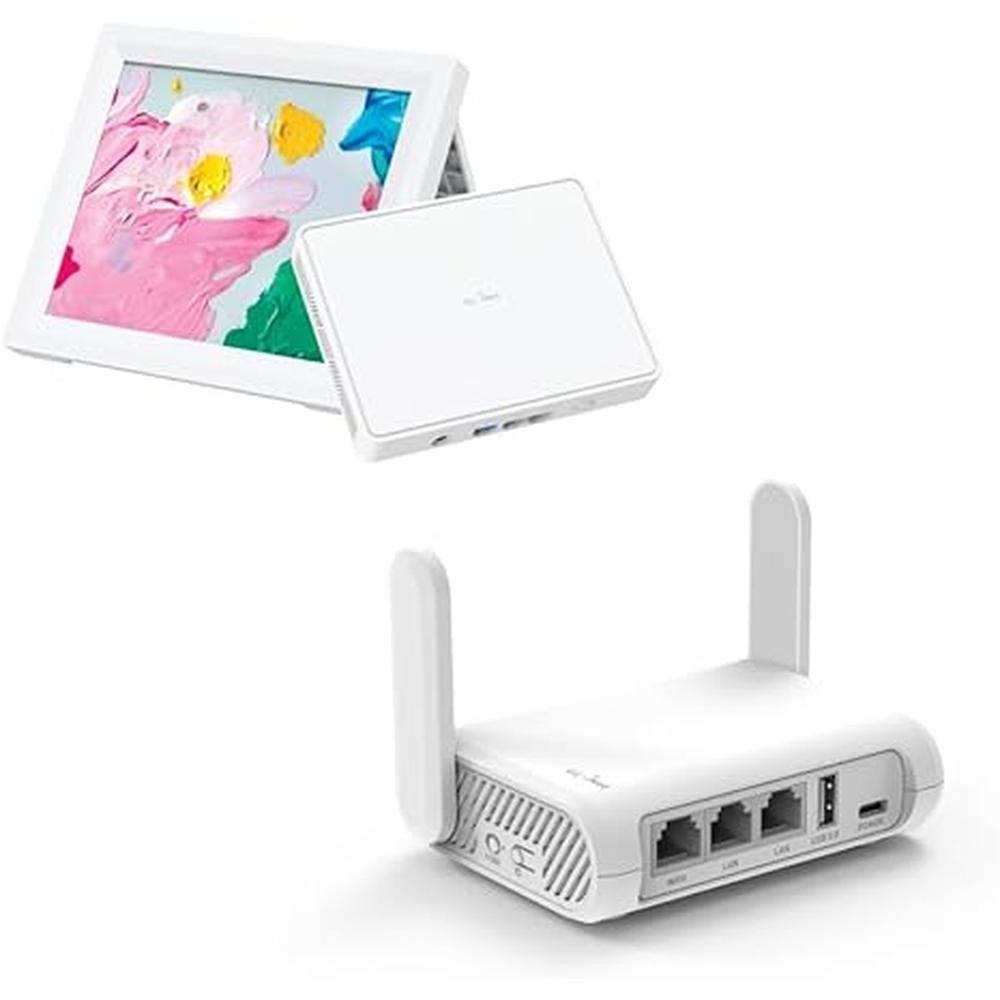 GL.iNet GL-B3000 (Marble) Wireless WiFi 6 Router with Wall-Mountable P ...