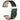 WOCCI 21mm Old-fashioned Watch Band for Men, Top Grain Leather, Silver Brushed Buckle (Army Green)