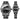 Aroncent Valentines Couple Pair Watches: 2Pcs His and Hers Watches Stainless Steel Waterproof Quartz Analog Wrist Watch - Gifts Set for Lovers Men Women - Style 2