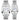 Aroncent Valentines Couple Pair Watches: His and Hers Waterproof Stainless Steel Square Quartz Analog Wristwatch with Roman Numerals and Date Display - Gifts Set for Lovers Men Women - White