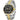 HEYSSEN Watches For Men Quartz Stainless Steel: Dress Watch For Mens Wrist Luxury Gold And Silver Metal Two Tone Black Dial Big Analog Classic Diver Waterproof Chronograph Green Face Business Man Gift