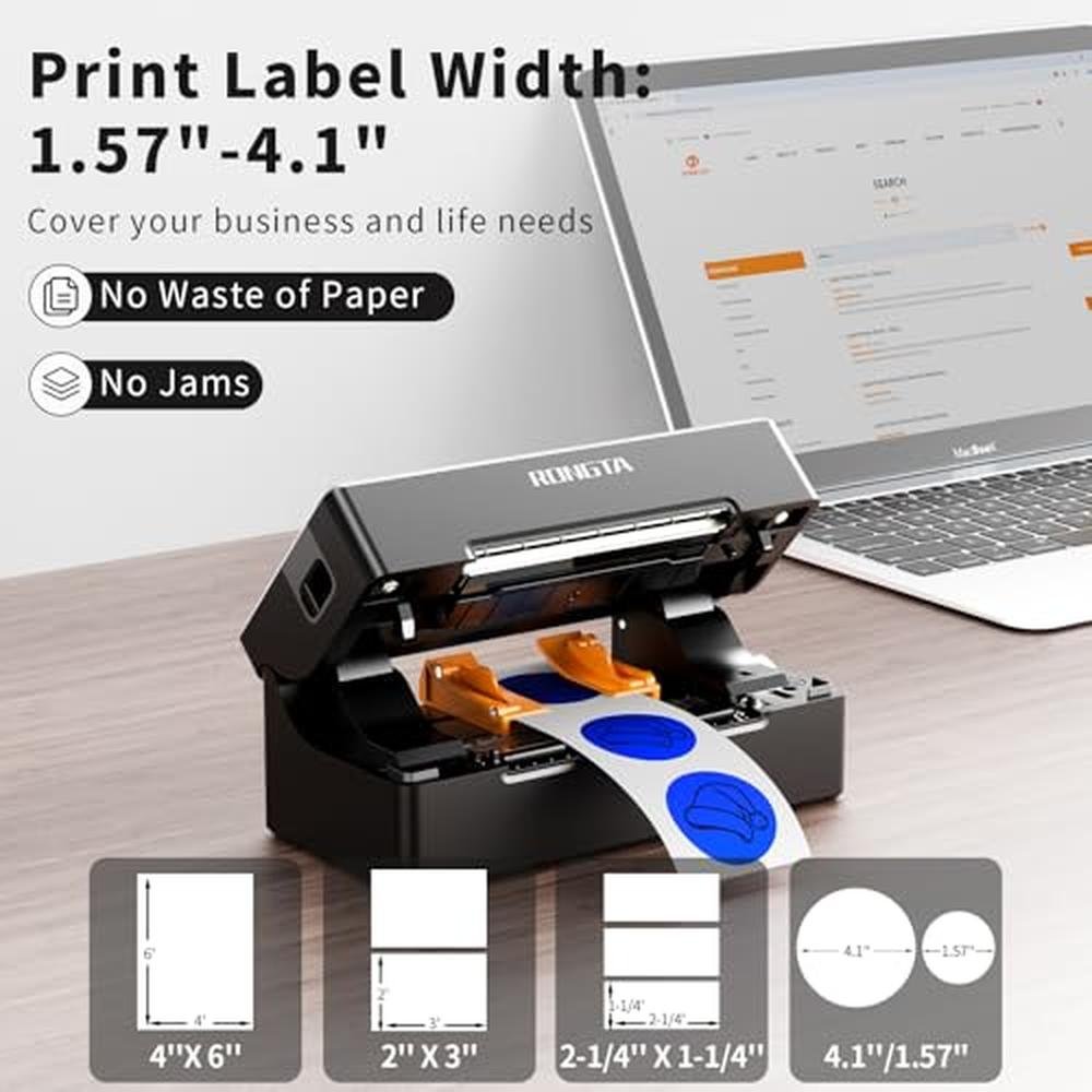 Packing Label Maker Shipping Label Printer | Rongta 4x6 Bluetooth Thermal Wireless Shipping ...