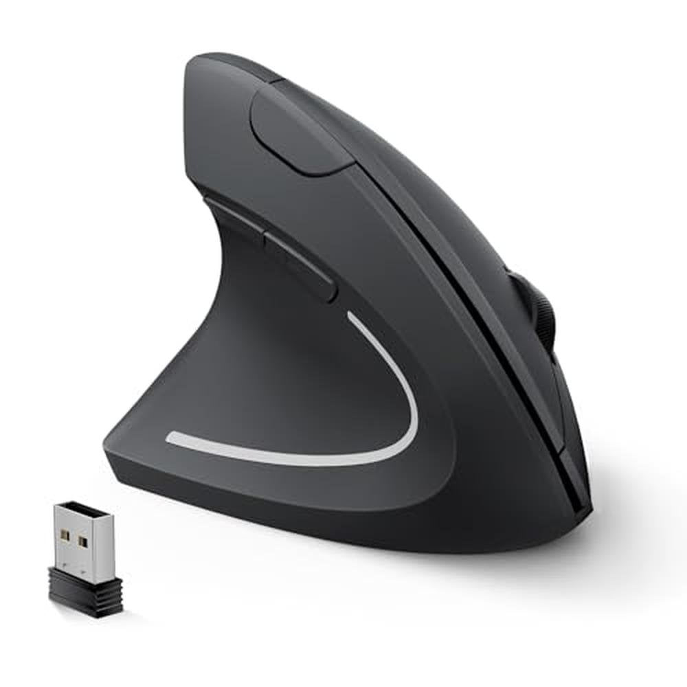 Left-Handed Ergonomic Mouse | Lekvey Vertical Wireless Mouse for Left ...