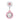 AGEN KGEN Nurse Watch for Nurses Doctors Clip on Hanging Nurse Watches Fine Retractable Fob Watch Portable Pocket Watch Lapel Watch Pink Flowers (Pink 2)_1