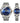 Aroncent Valentines Couple Pair Watches: 2Pcs His and Hers Watches Stainless Steel Waterproof Quartz Analog Wrist Watch - Gifts Set for Lovers Men Women - Style 4_HColor_1
