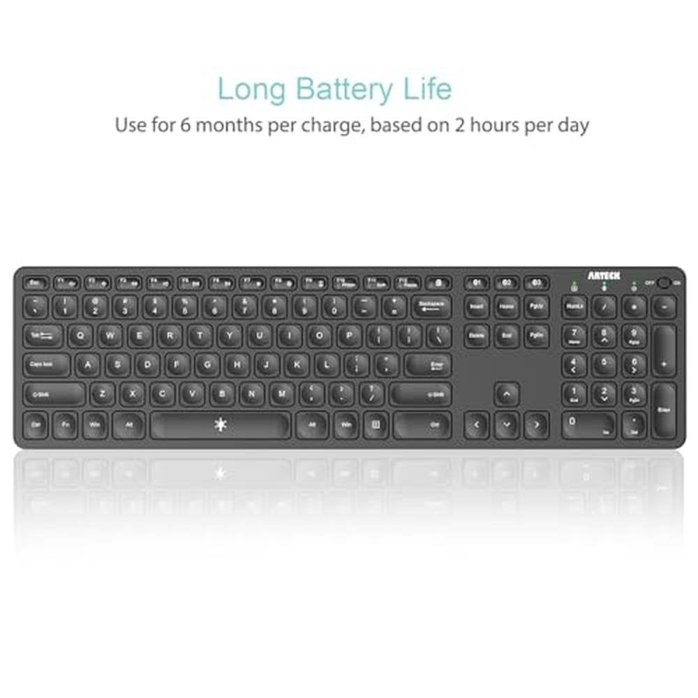Arteck Universal Backlit 7-Colors Adjustable Brightness Multi-Device ...