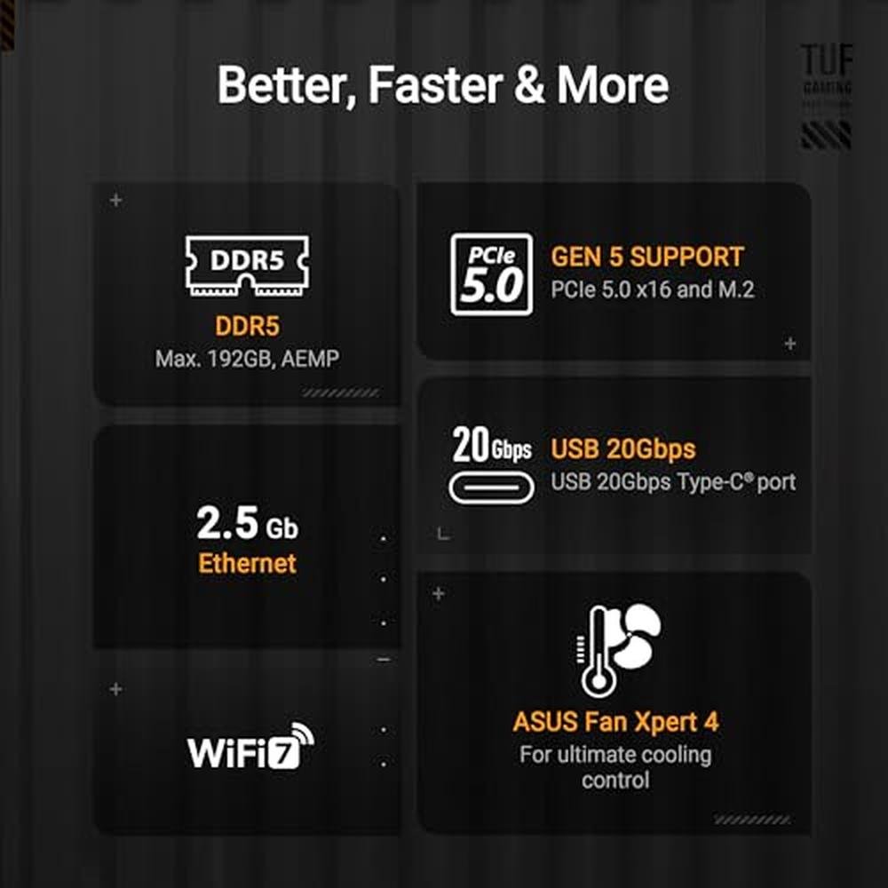 B850 Asus | TUF Gaming B850 Plus WiFi AMD AM5 Motherboard | AI-Ready ...