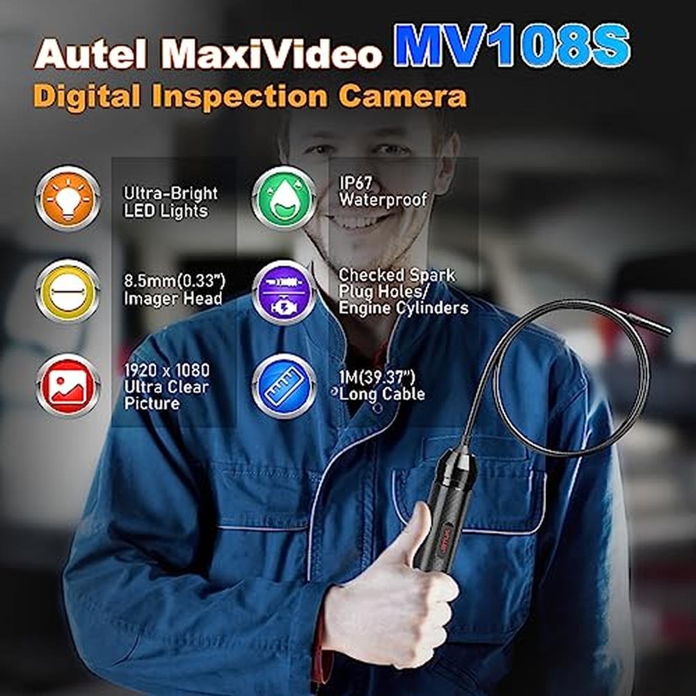 Autool Inspection Camera Autel MaxiVideo MV108S Digital Inspection Camera, 2026 Upgrade MV108 ...