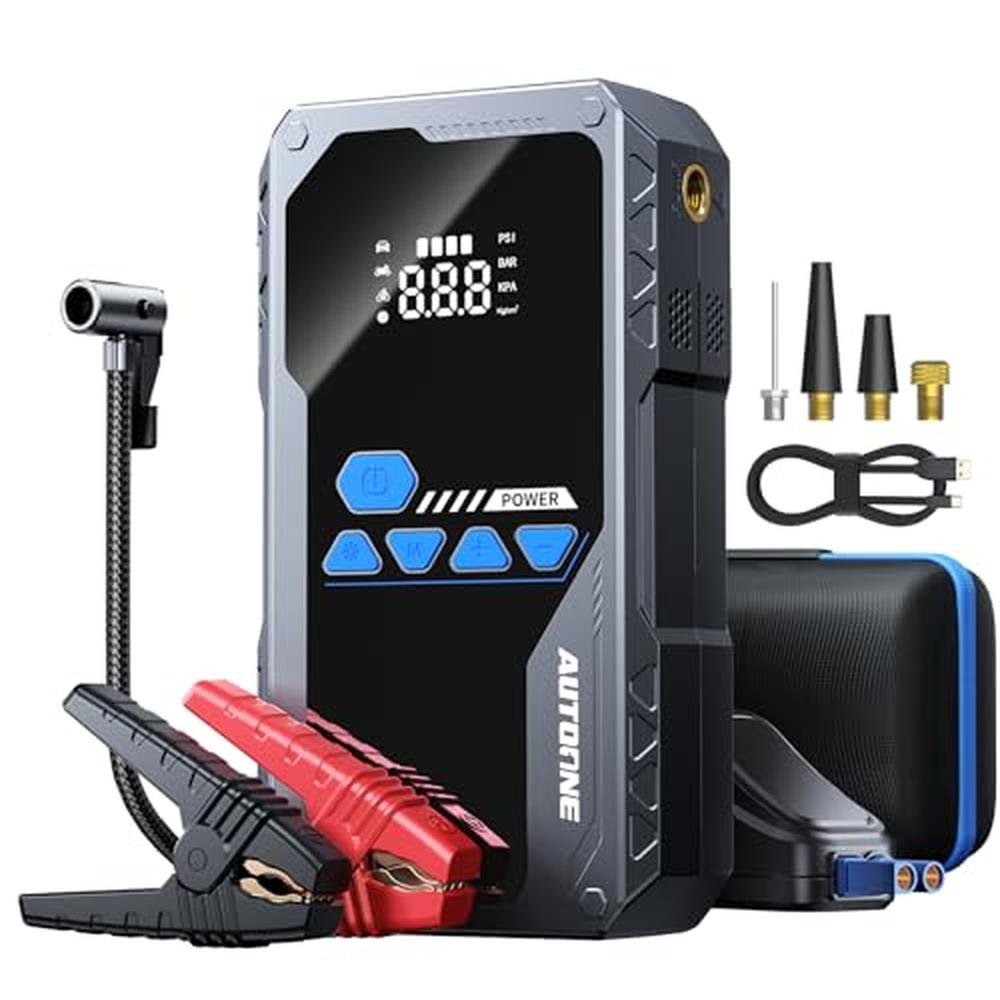 Diesel Engine Jumpbox Jump Starter | AUTOONE 6000A Portable Jump Box with Air Compressor ...