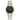 Bulova Ladies' Classic Diamond Two-Tone Gold Stainless Steel 3-Hand Calendar Date Quartz Watch, Black Dial Style: 98P198, BlackDial_1