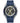 Bulova Men's Icon High Precision Quartz 8-Hand Chronograph Silver Stainless Steel Case with Blue Silicone Strap Watch, Black Dial (Model:98B413), StainlessSteelBlueRubberStrapYellowAccent_1