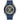 Bulova Men's Icon High Precision Quartz 8-Hand Chronograph Silver Stainless Steel Case with Blue Silicone Strap Watch, Black Dial (Model:98B413), StainlessSteelBlueRubberStrapYellowAccent_1