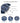 CEYADG Fashion Men's Quartz Chronograph Waterproof Silicone Watches Business Casual Sport Design Wrist Watch for Men Perfect for Father Son Black Blue Rose Gold (Silver Blue)_SilverBlue_712