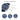 CEYADG Fashion Men's Quartz Chronograph Waterproof Silicone Watches Business Casual Sport Design Wrist Watch for Men Perfect for Father Son Black Blue Rose Gold (Silver Blue)_SilverBlue_712
