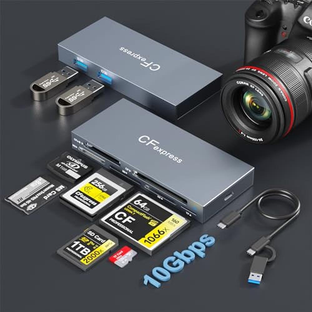 CFexpress Reader | Premium 8-in-1 Multi CFexpress Type B Card Reader ...