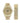 Charles Raymond Mens Watch w/Matching Iced Rolly Hip Hop Bracelet - Big Rhinestones on Trim and Elegant Baguette Time Indicators on Dial - Master Bling Designer - ST10226B (Gold)_Gold_1