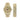 Charles Raymond Mens Watch w/Matching Iced Rolly Hip Hop Bracelet - Big Rhinestones on Trim and Elegant Baguette Time Indicators on Dial - Master Bling Designer - ST10226B (Gold)_Gold_1