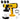 Cordless Paint Sprayer, Upgraded HVLP Brushless Spray Gun Compatible with Dewalt 20V Max Battery (Tool Only), Easy to Clean, 3 Copper Nozzles, 3 Spray Patterns for Home Interior & Exterior_Yellow_1