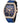 FANMIS Mens Skull Big Face Watches Rectangle Punk Diamond Dial Leather Strap Calendar Quartz Sports Wrist Watch (Rose Blue)_RoseBlue_1