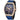 FANMIS Mens Skull Big Face Watches Rectangle Punk Diamond Dial Leather Strap Calendar Quartz Sports Wrist Watch (Rose Blue)_RoseBlue_1