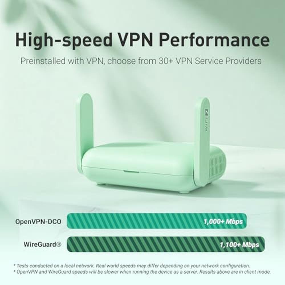 Gl Inet Portable Router White GL.iNet GL-MT3600BE (Beryl 7) Portable Travel Router, Pocket Wi-Fi 7 W ...