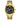 GUESS Gold-Tone Stainless Steel + Black Chronogaph Bracelet Watch with Date. Color: Gold-Tone/Black (Model: U0668G8), GoldBlackGold_1