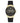 GUESS Gold-Tone Stainless Steel + Black Stain Resistant Watch with Day + Date Functions. Color: Black (Model: U1053L7), BlackGoldToneBlack_1
